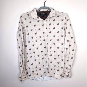 Pullin Creation Francaise Quirky Duck Bird Print Unisex Novelty Shirt S